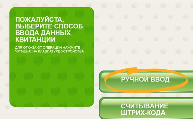 Ручной ввод